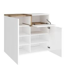 Skoskåp Zeinia 120x30 Cm 2 Dörrar -Chilli shop skoskap zeinia 120x30 cm 2 dorrar naturvit hogglans 3874554