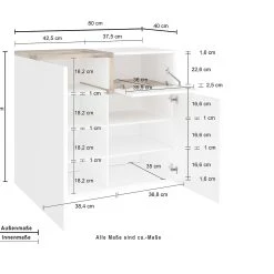 Skoskåp Zeinia 120x30 Cm 2 Dörrar -Chilli shop skoskap zeinia 120x30 cm 2 dorrar naturvit hogglans 3874555