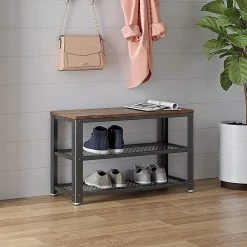 VASAGLE Skoställ Rustik Brun -Chilli shop skostall rustik brun vasagle 1848012