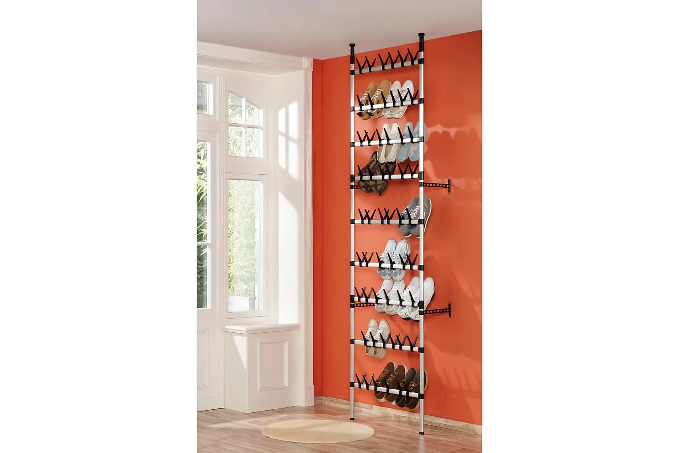 Be Basic Teleskopisk Skohylla Med Stänger Aluminium 8 Be Basic Teleskopisk Skohylla Med Stänger Aluminium - Bild 8