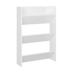 Be Basic Väggmonterat Skoställ 2 St Vit 60x18x90 Cm Spånskiva