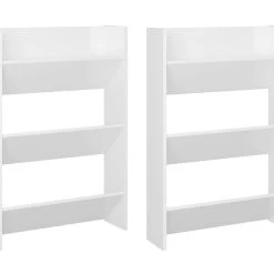 Be Basic Väggmonterat Skoställ 2 St Vit 60x18x90 Cm Spånskiva -Chilli shop vaggmonterat skostall 2 st vit hogglans 60x18x90 cm spanskiv vit hogglans 3497479